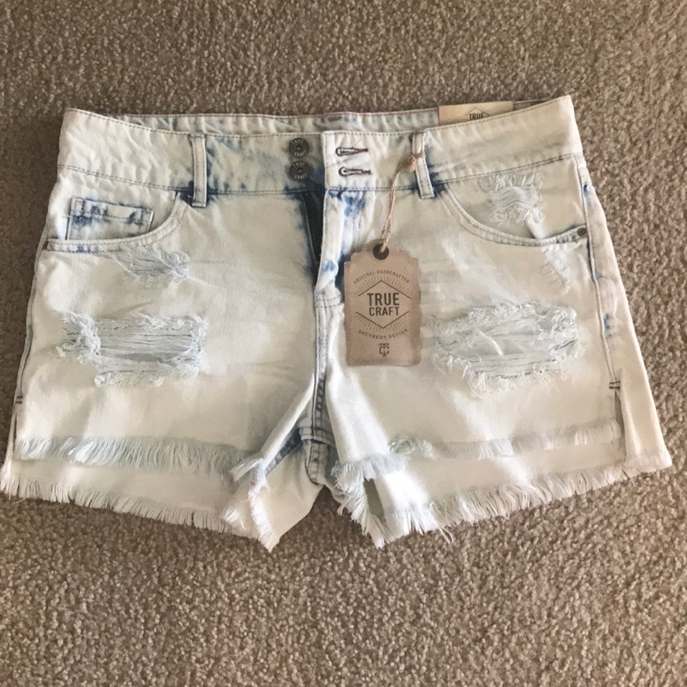 Juniors blue jean shorts